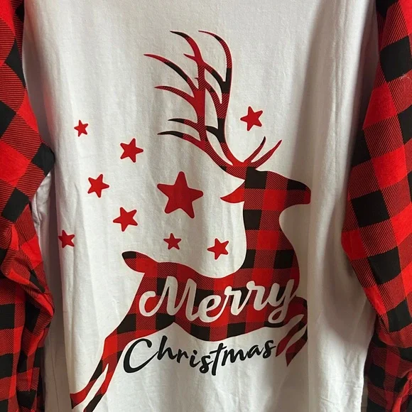 Red and Black Plaid womens Christmas Pajamas size small - Picture 3 of 5